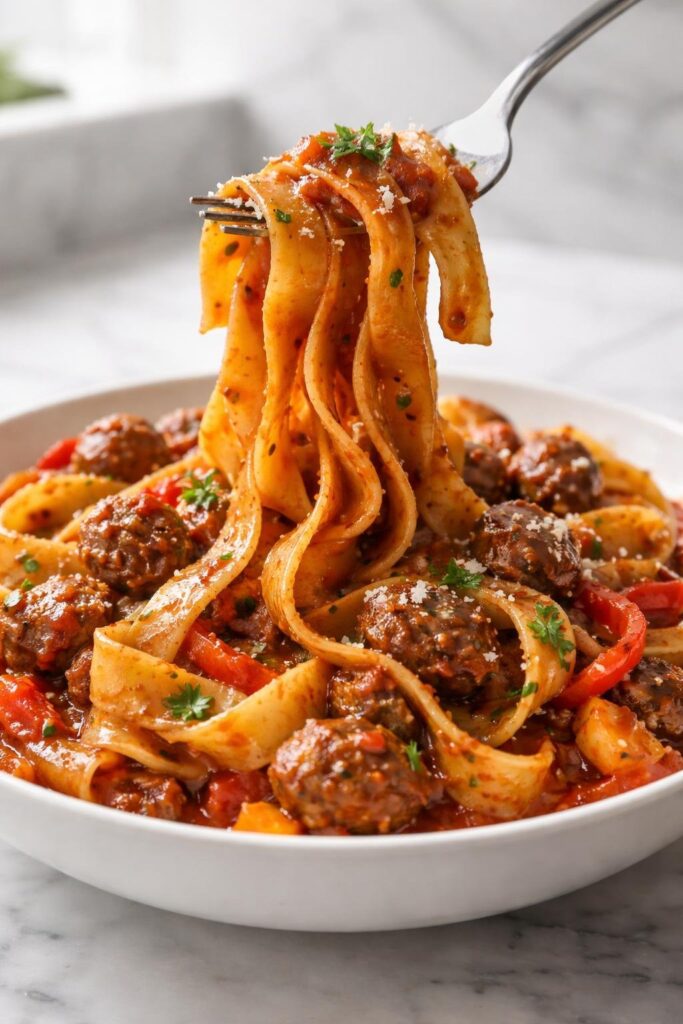 Italian Drunken Noodles Recipe