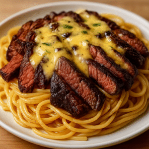 Garlic Butter Steak Lightning Noodles Recipe