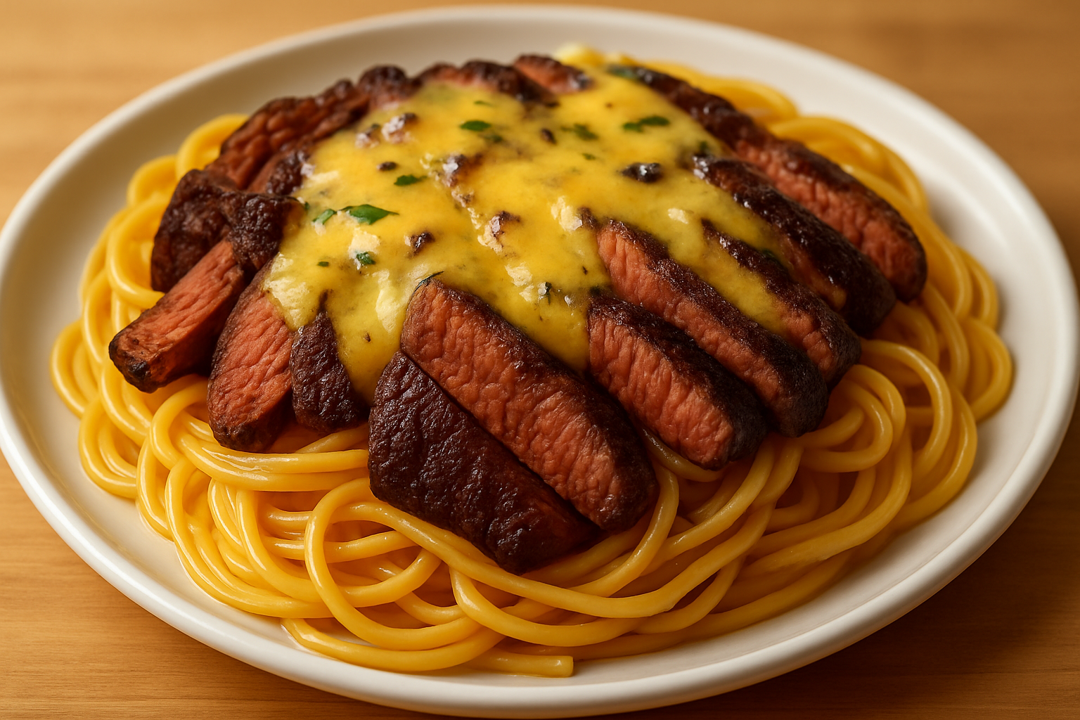 Garlic Butter Steak Lightning Noodles Recipe