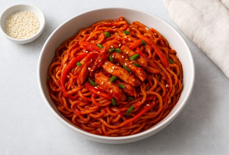 Korean Spicy Chicken Noodles Recipe