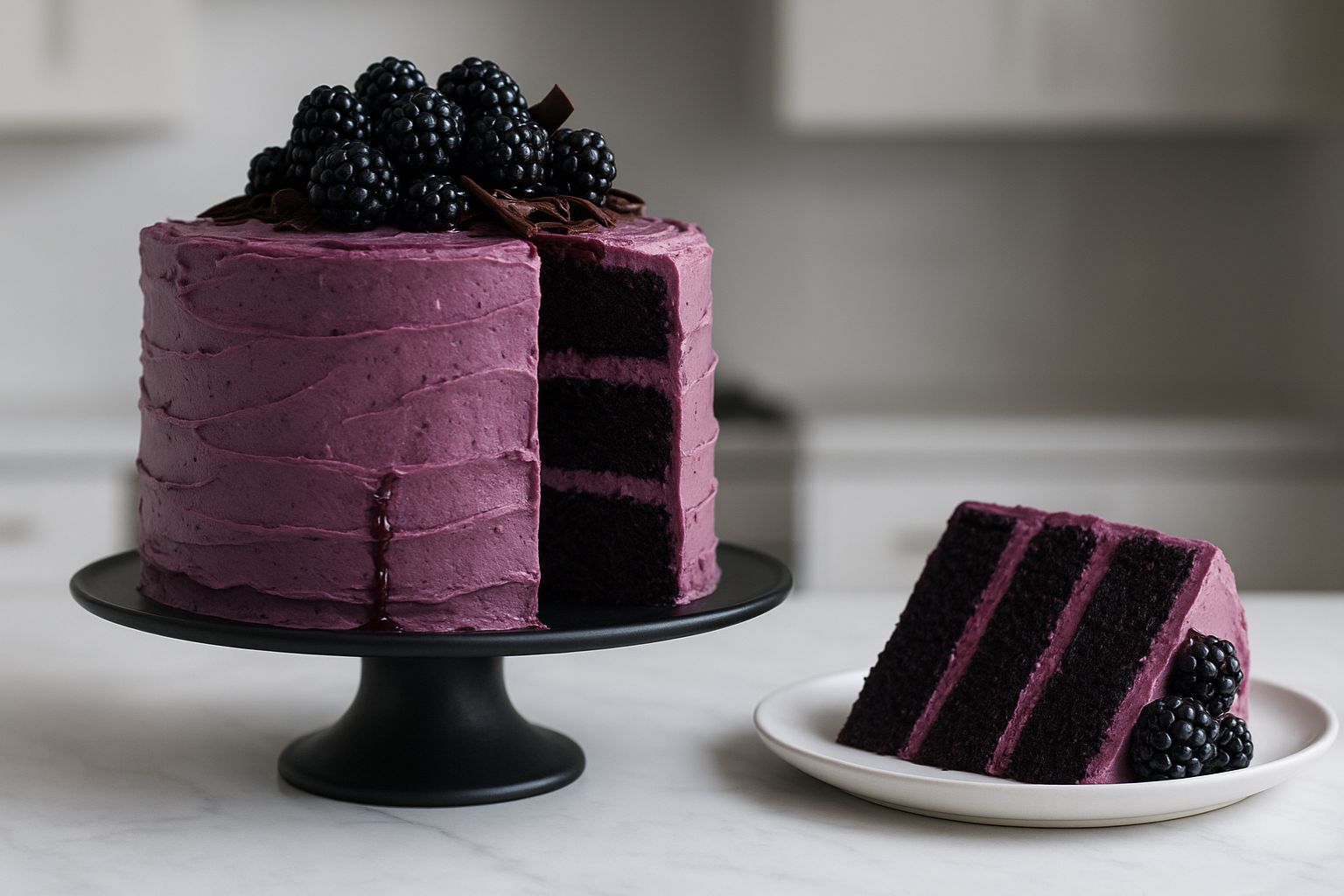 Blackberry Velvet Gothic Cake Recipe