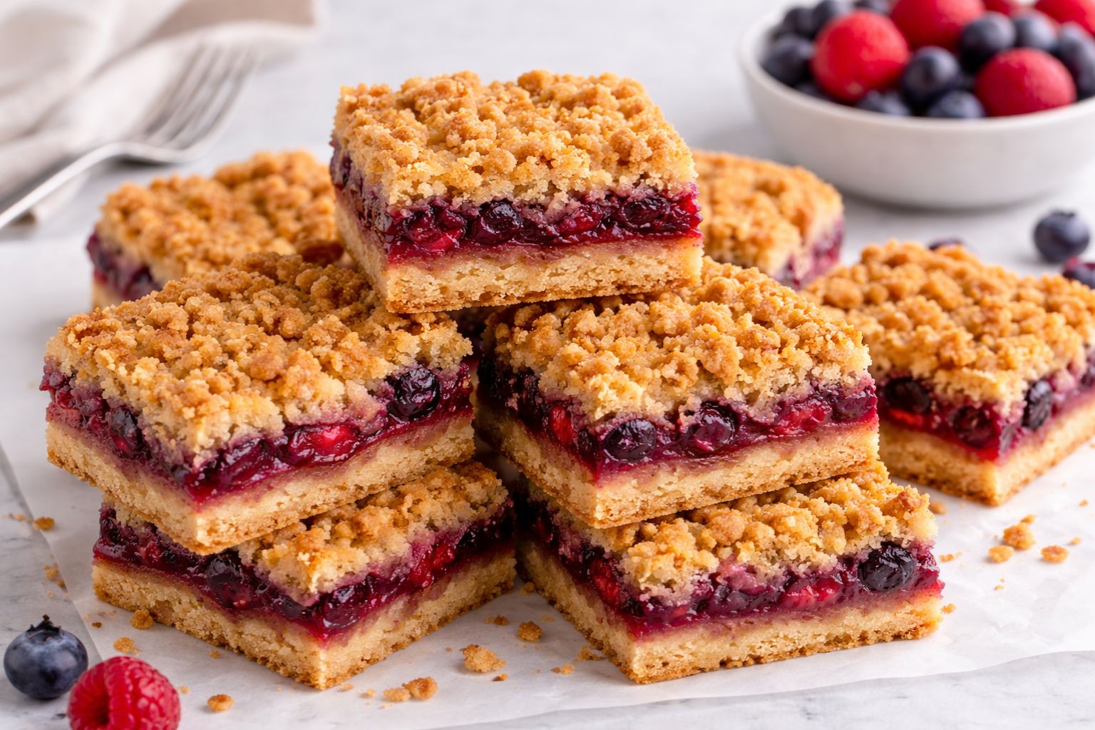 Brown Sugar Berry Crumble Bars Recipe