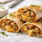 Cheesy Garlic Chicken Wraps Recipe