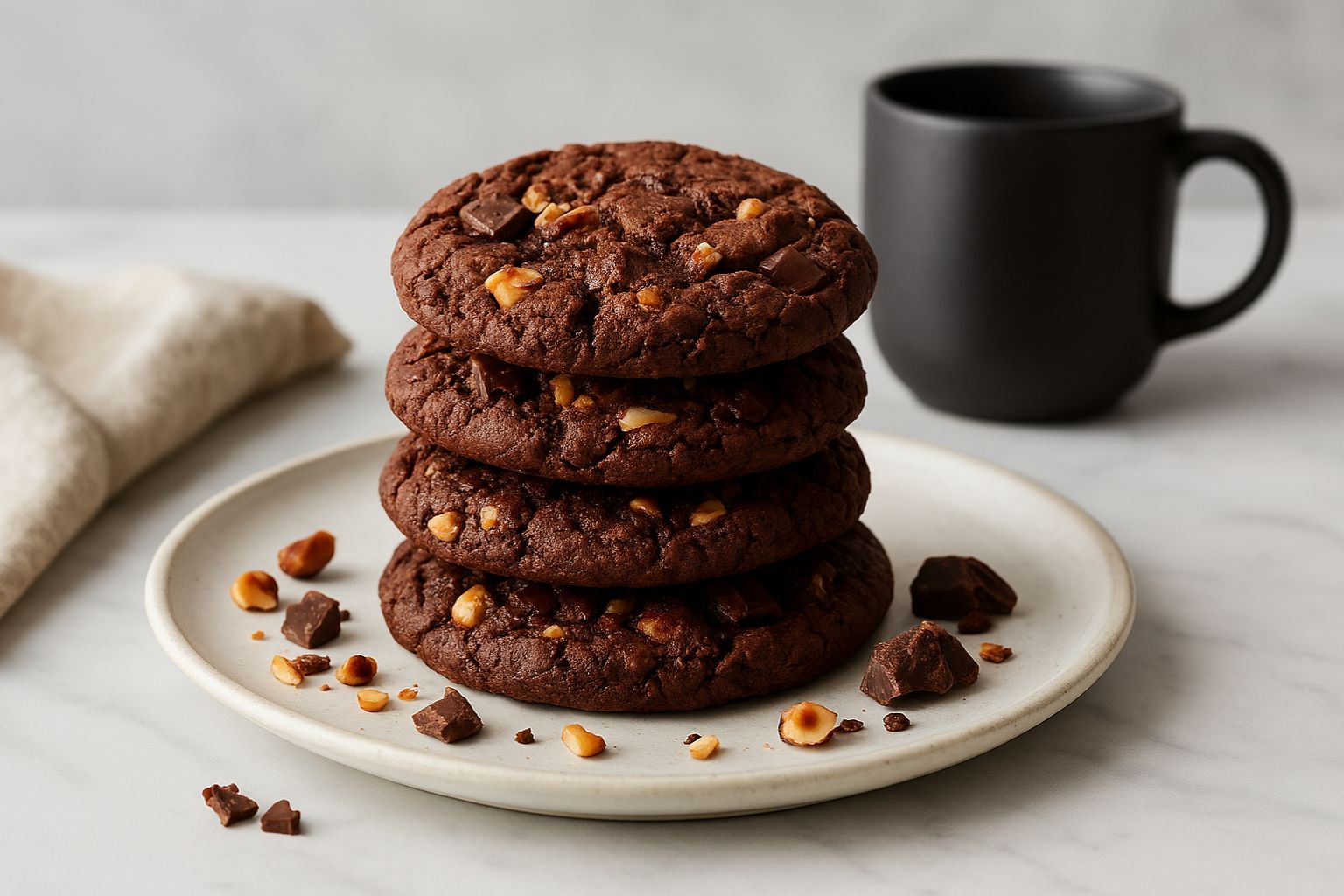 Chocolate Hazelnut Crunch Cookies Recipe