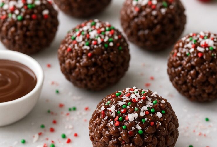 Christmas Chocolate Rice Krispie Balls Recipe