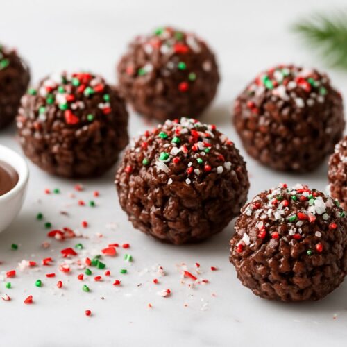 Christmas Chocolate Rice Krispie Balls Recipe