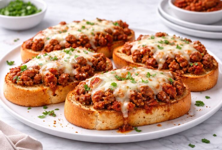 Italian Garlic Bread Sloppy Joes