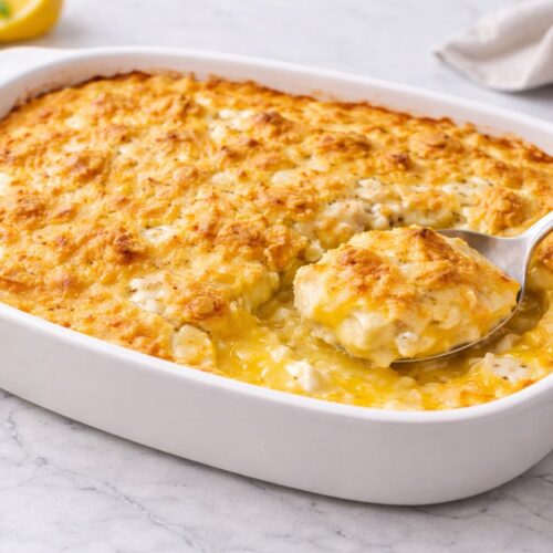 Lemon Cream Cheese Dump Cake Recipe