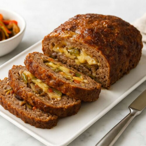 Philly Cheesesteak Meatloaf Recipe
