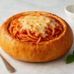 Spaghetti Garlic Bread Bowl Recipe