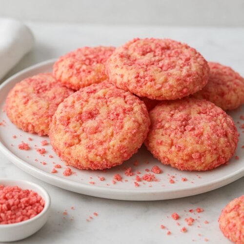 Strawberry Delight Crunch Cookies