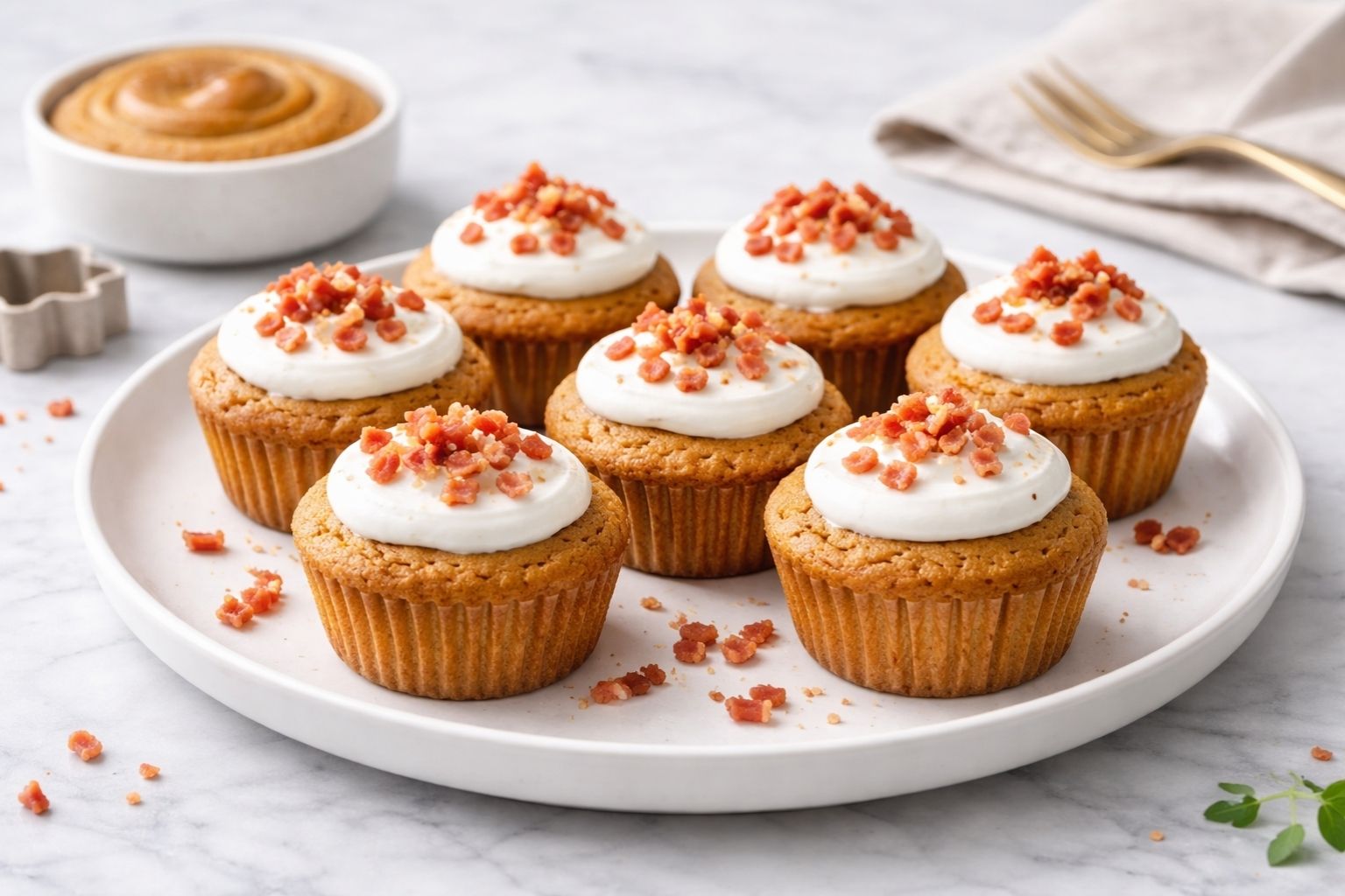 Bacon and Peanut Butter Cupcakes for Dogs
