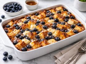 Blueberry Cream Cheese French Toast Bake