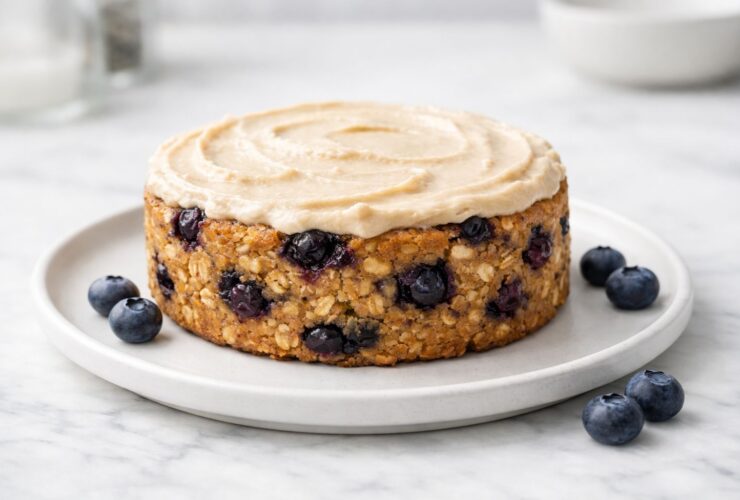 Blueberry Oats Birthday Cake for Dogs
