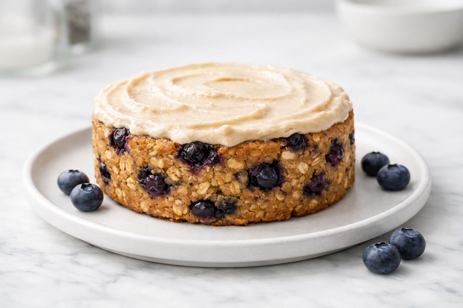 Blueberry Oats Birthday Cake for Dogs