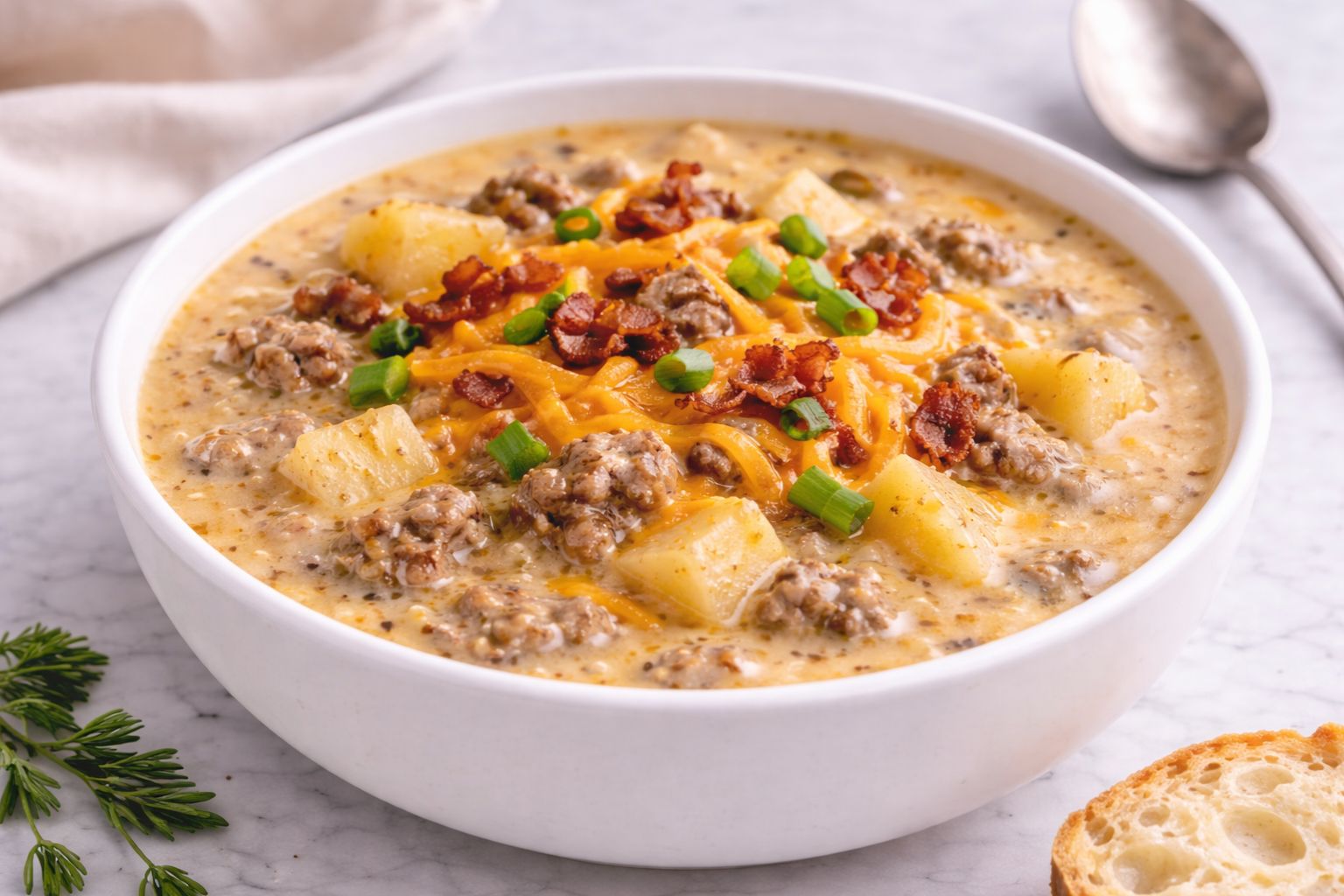 Cheeseburger Soup Crockpot Recipe