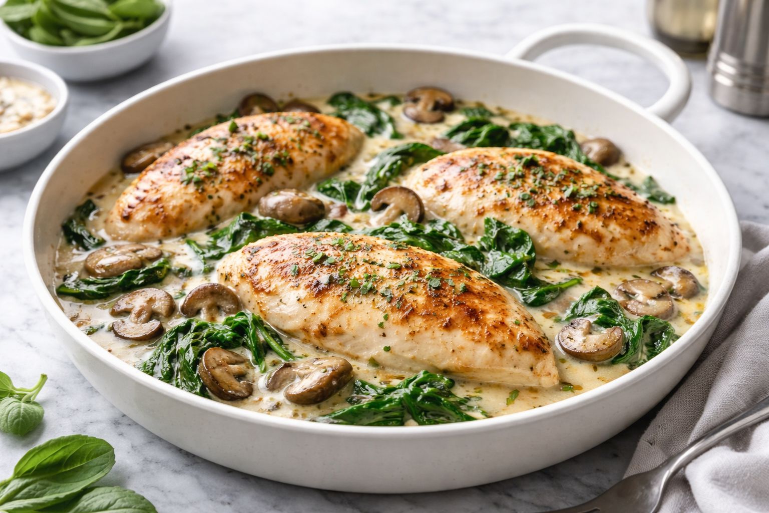Chicken Spinach Mushroom Recipe