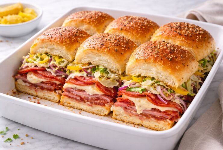Italian Grinder Sliders Hawaiian Rolls