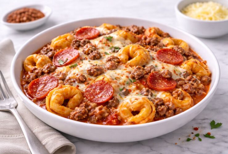 Meat Lovers Pizza Tortellini Recipe