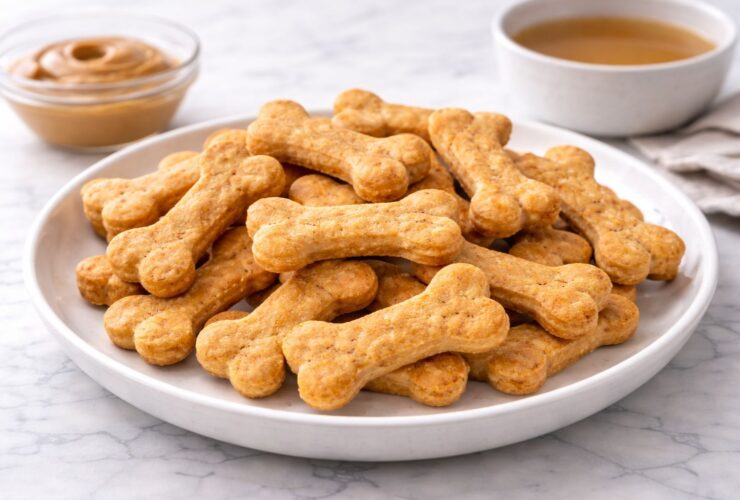 Peanut Butter Chicken Broth Dog Treats