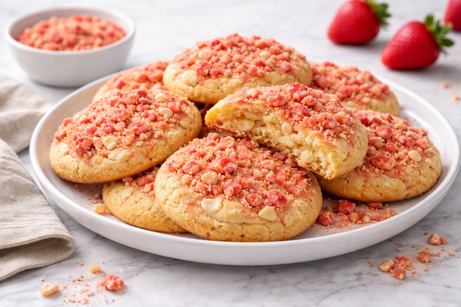 Strawberry Crunch Cookies Recipe