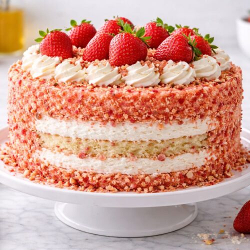 Strawberry Shortcake Crunch Cake Recipe