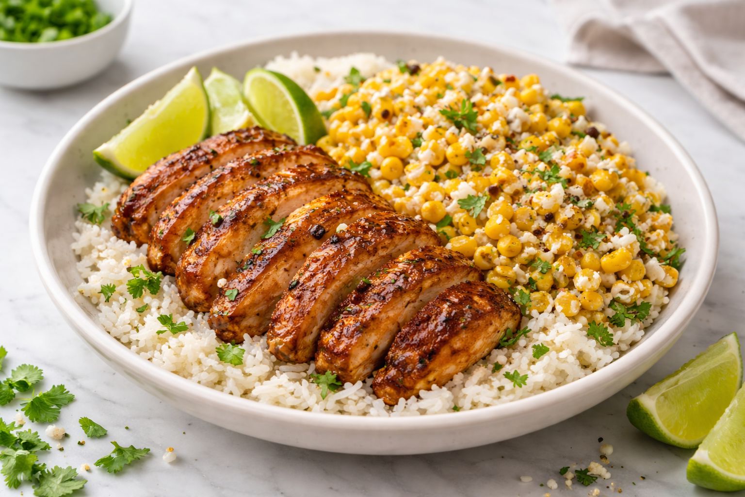 Street Corn Chicken Rice Bowl Recipe