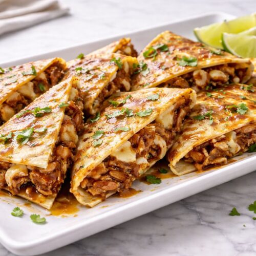 Blackstone Hot Honey BBQ Chicken Quesadillas