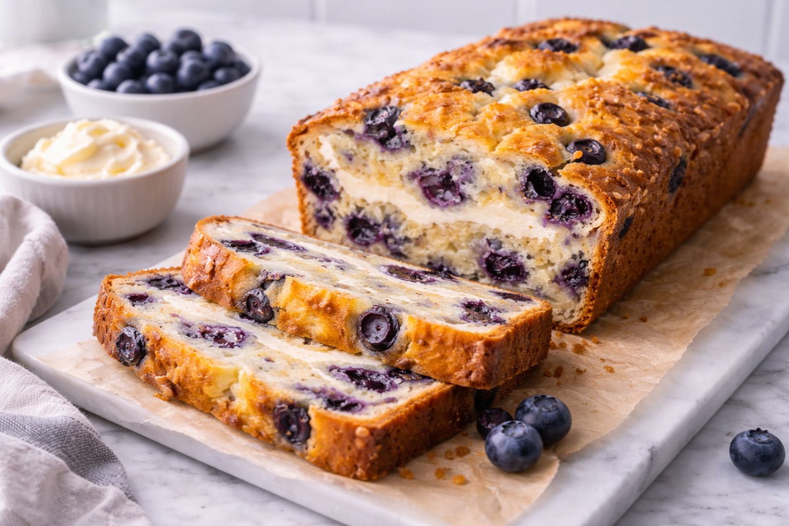 Blueberry Cream Cheese Loaf