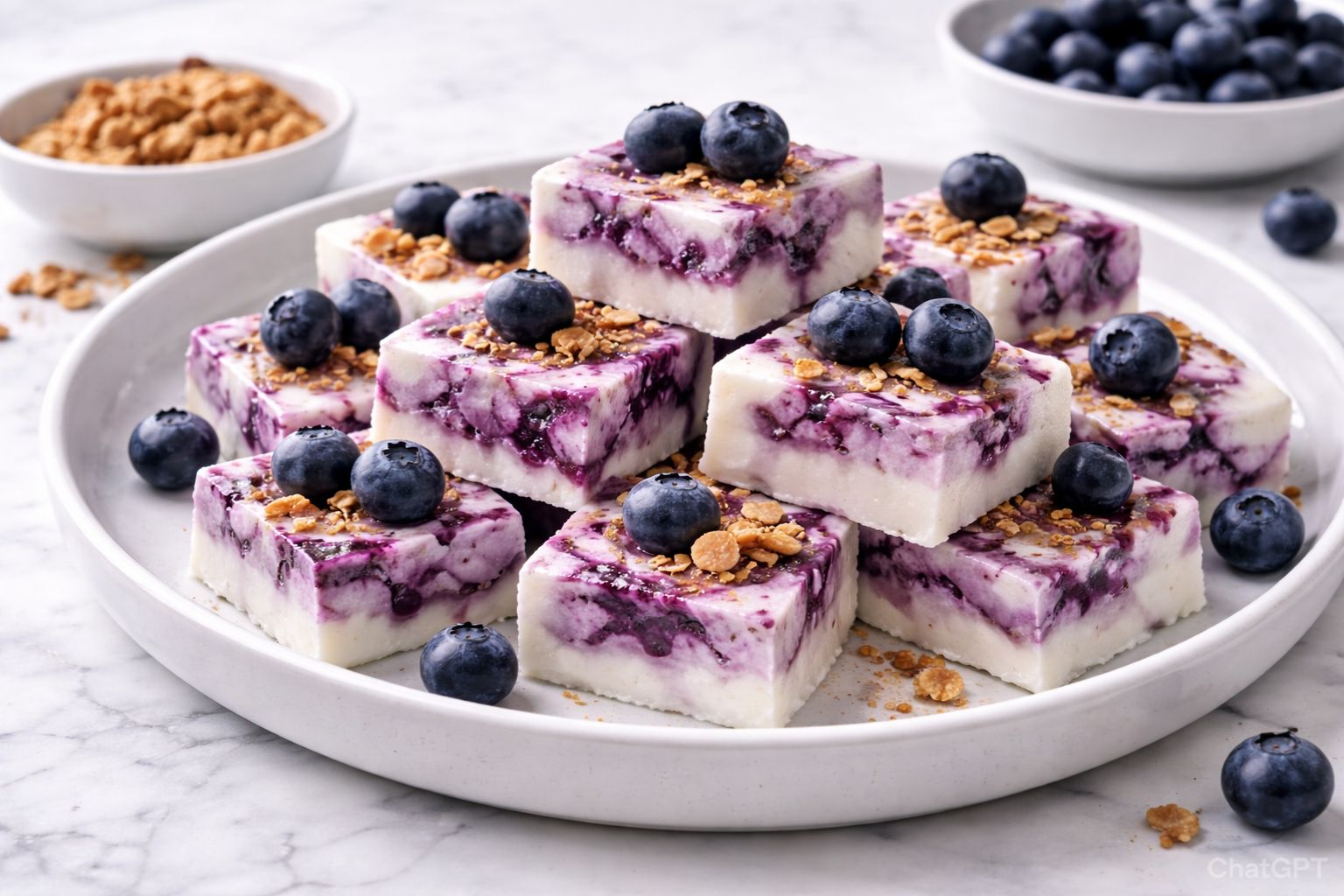 Blueberry Swirl Yogurt Bites Recipe