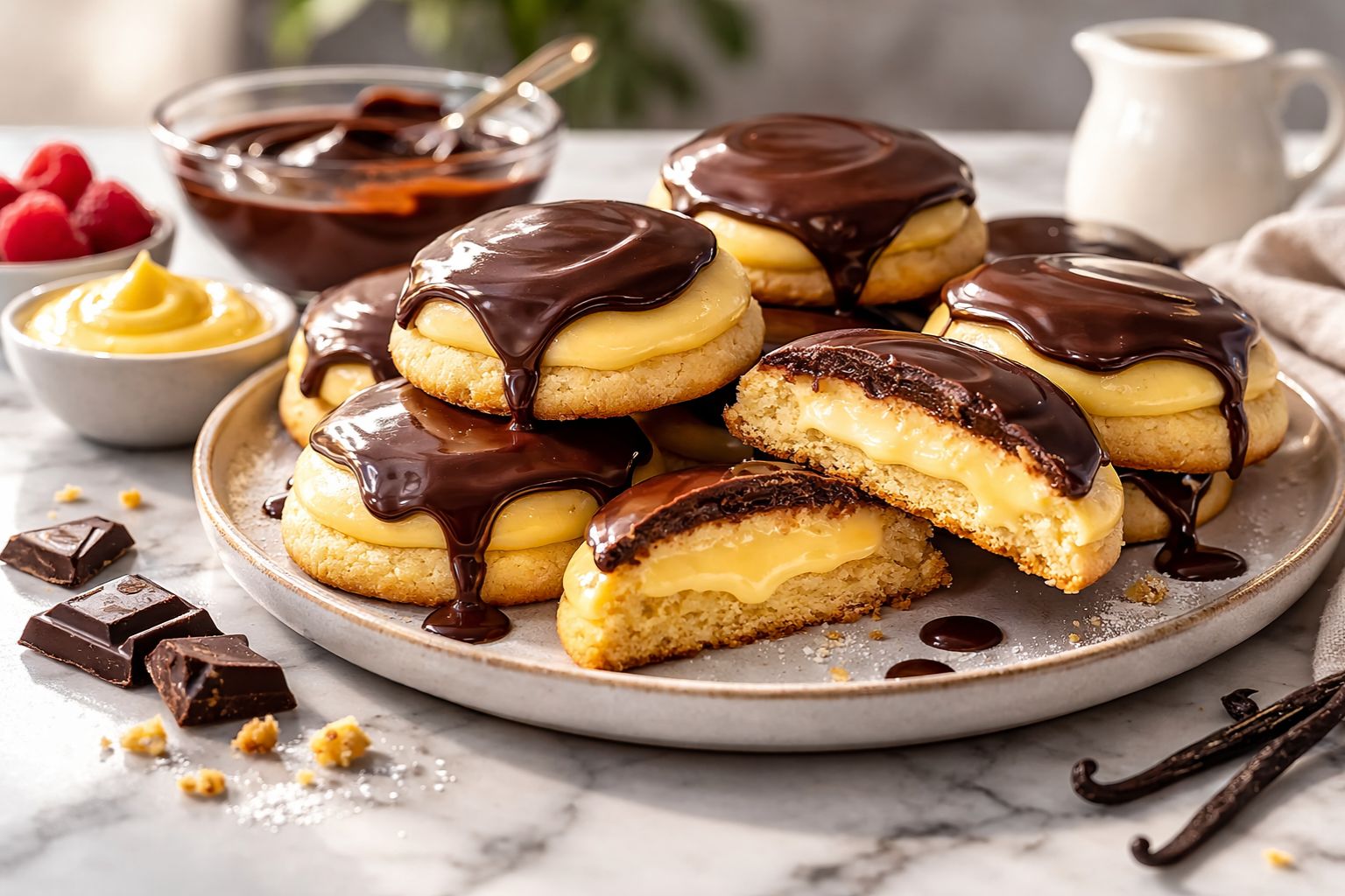 Boston Cream Pie Cookies Recipe