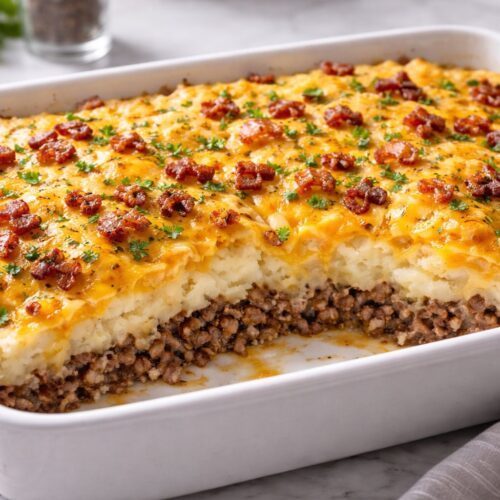 Cheesy Loaded Meatloaf Casserole Recipe