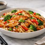 Chicken Teriyaki Stir Fry with Rice Noodles