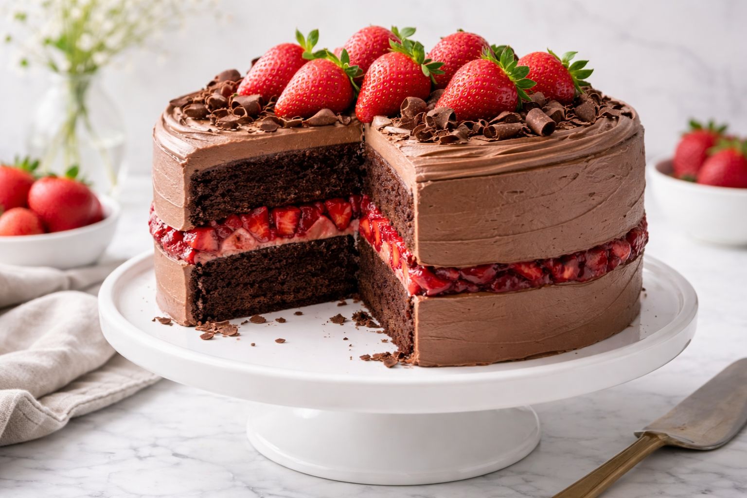 Chocolate Strawberry Cake Recipe