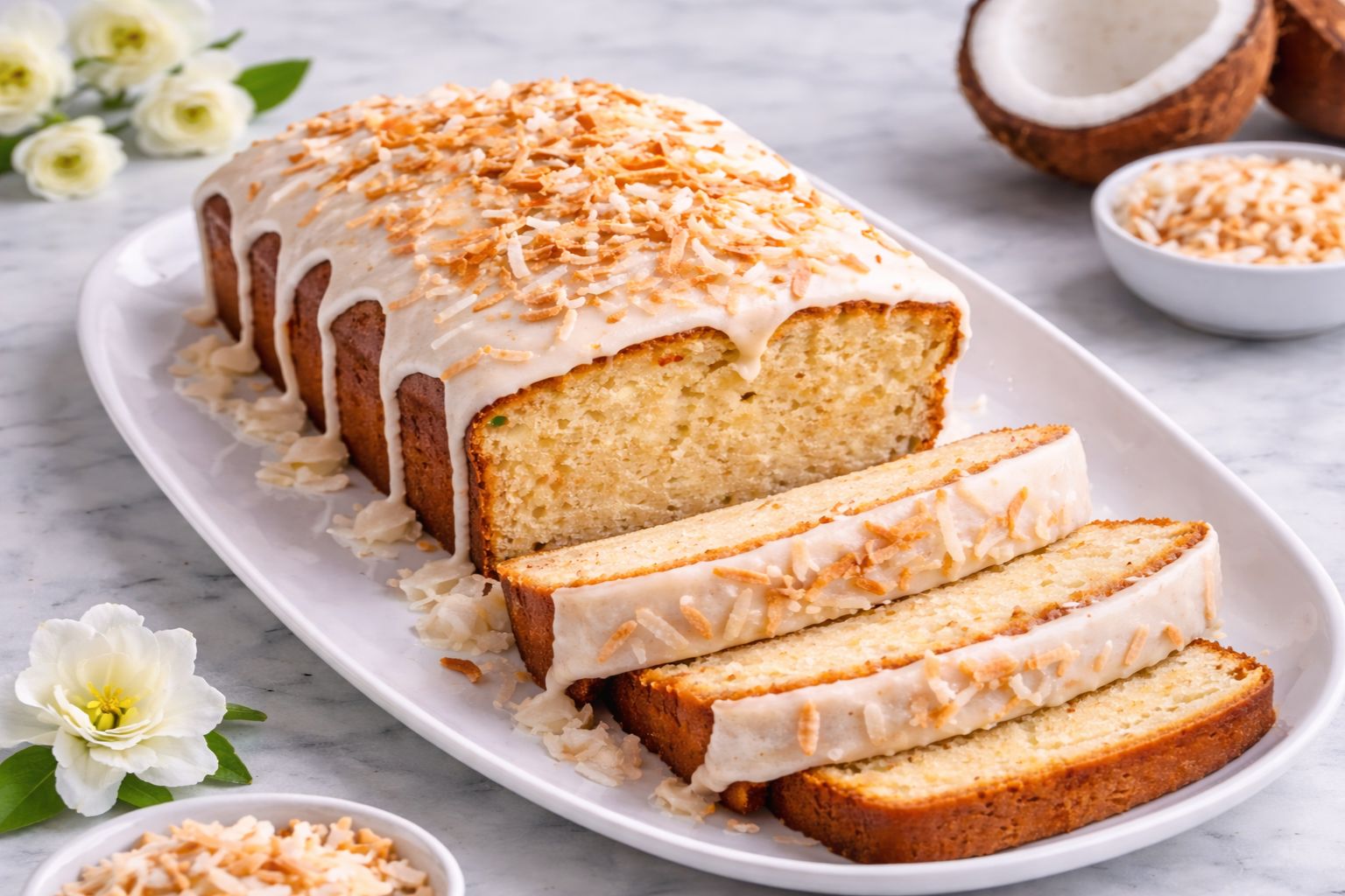 Coconut Cream Cheese Pound Cake Recipe