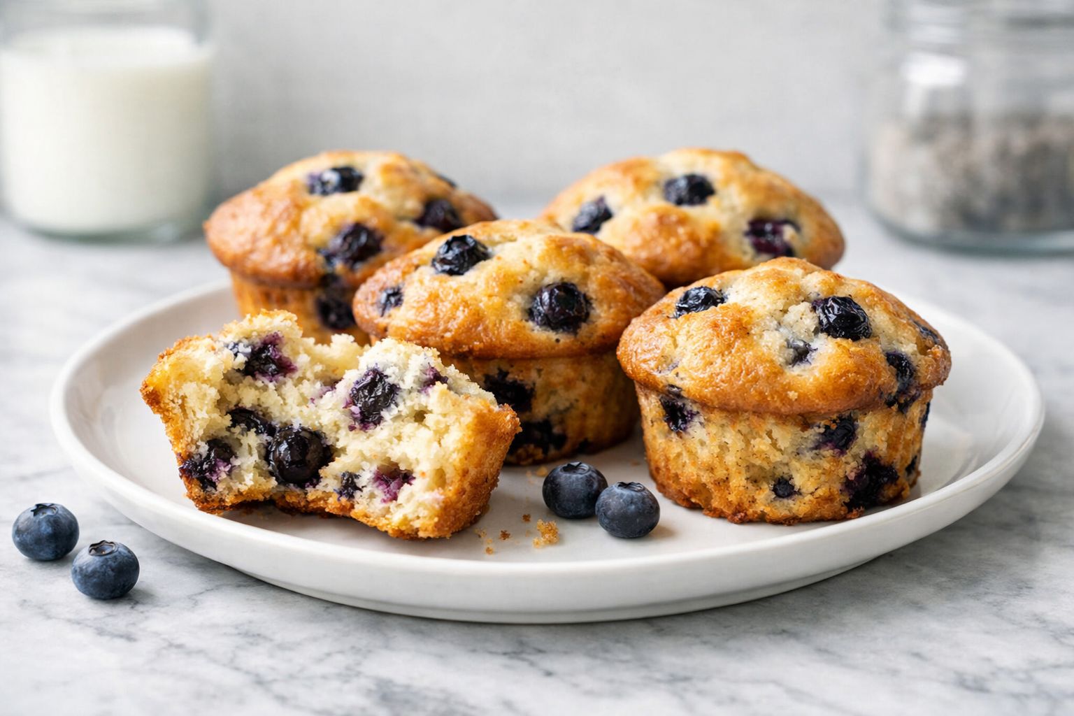 Cottage Cheese Blueberry Muffins Recipe