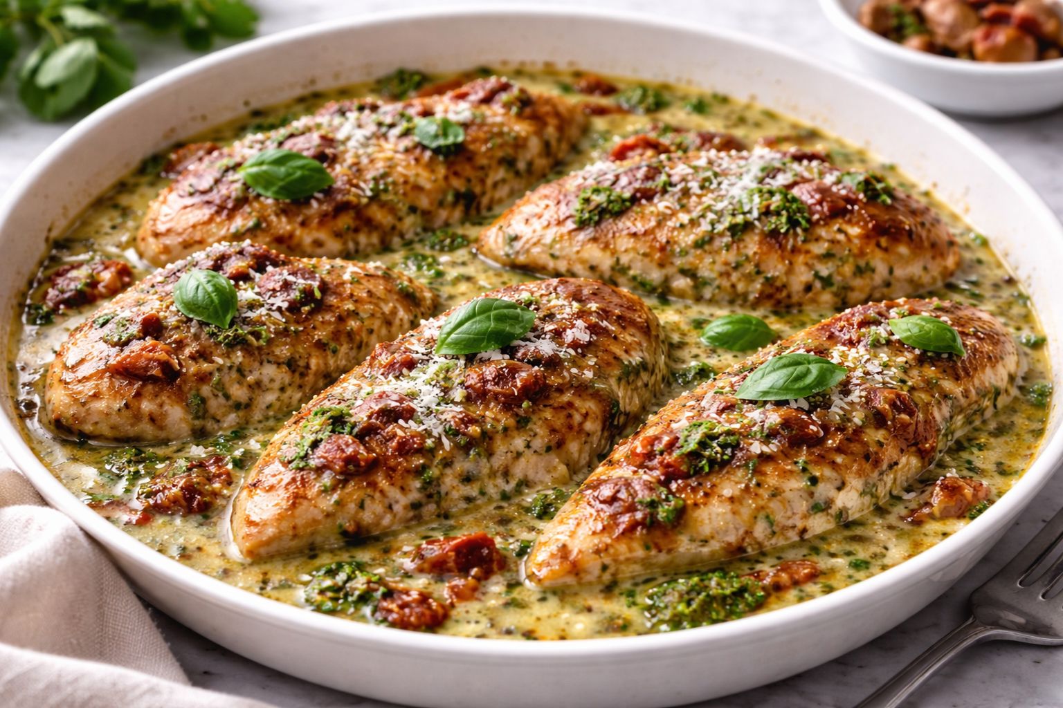 Creamy Pesto Chicken Recipe