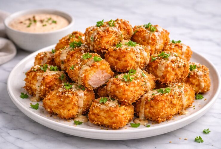 Crispy Bang Bang Salmon Bites