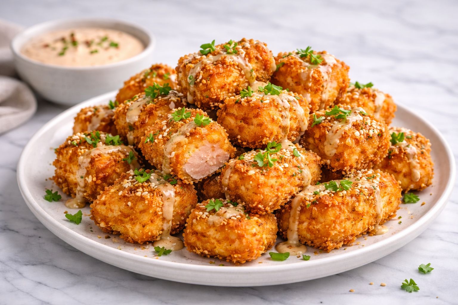 Crispy Bang Bang Salmon Bites