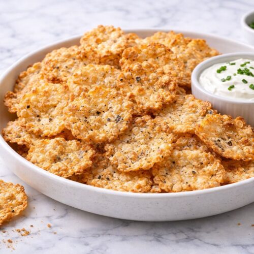 Crispy Cottage Cheese Chips