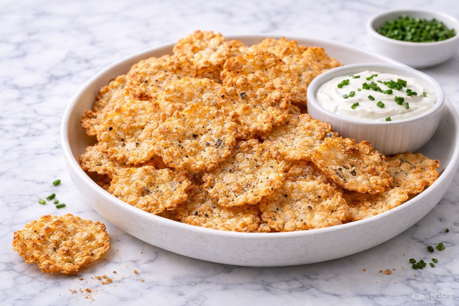 Crispy Cottage Cheese Chips