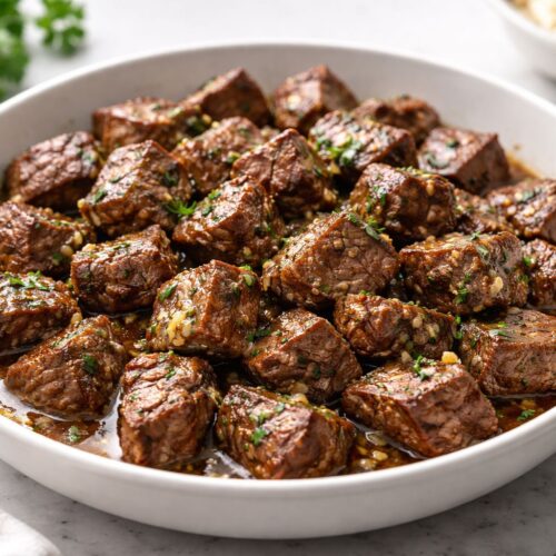Crock Pot Garlic Butter Steak Bites