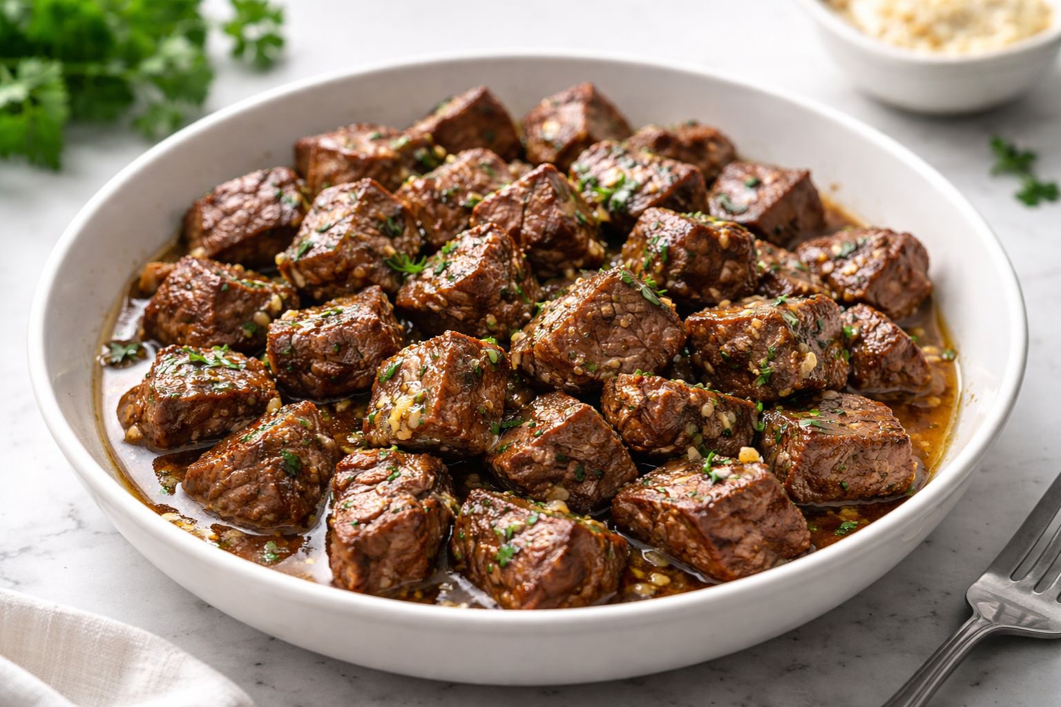 Crock Pot Garlic Butter Steak Bites
