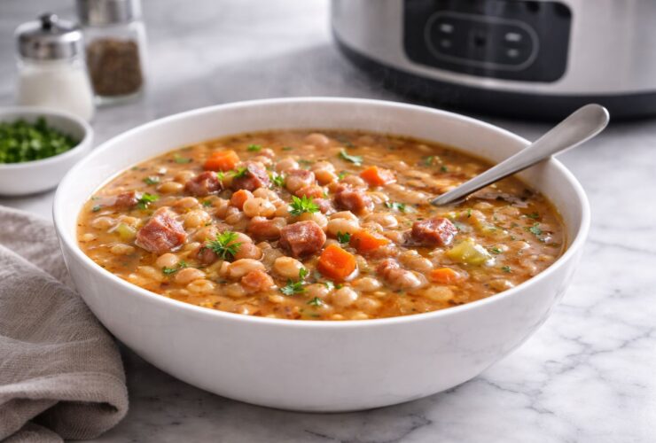 Crockpot Ham and Bean Soup