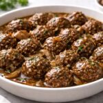 Crockpot Salisbury Steak Meatballs