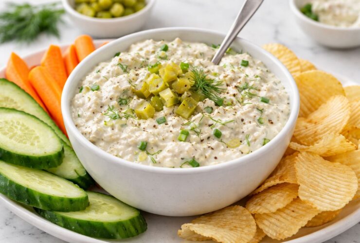 Dill Pickle Cottage Cheese Ranch Dip