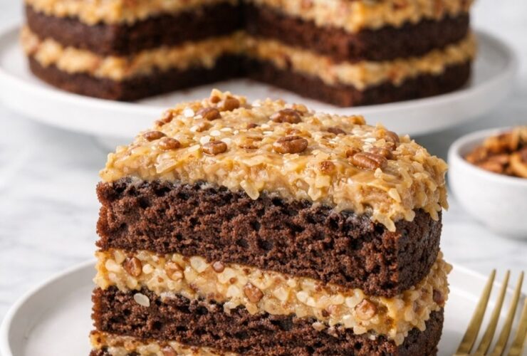 German Chocolate Cake with Coconut Frosting