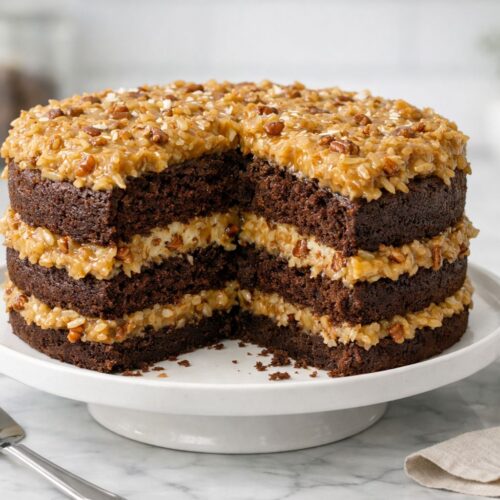 German Chocolate Cake with Coconut Frosting