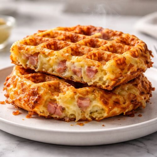 Ham & Cheese Chaffles Recipe