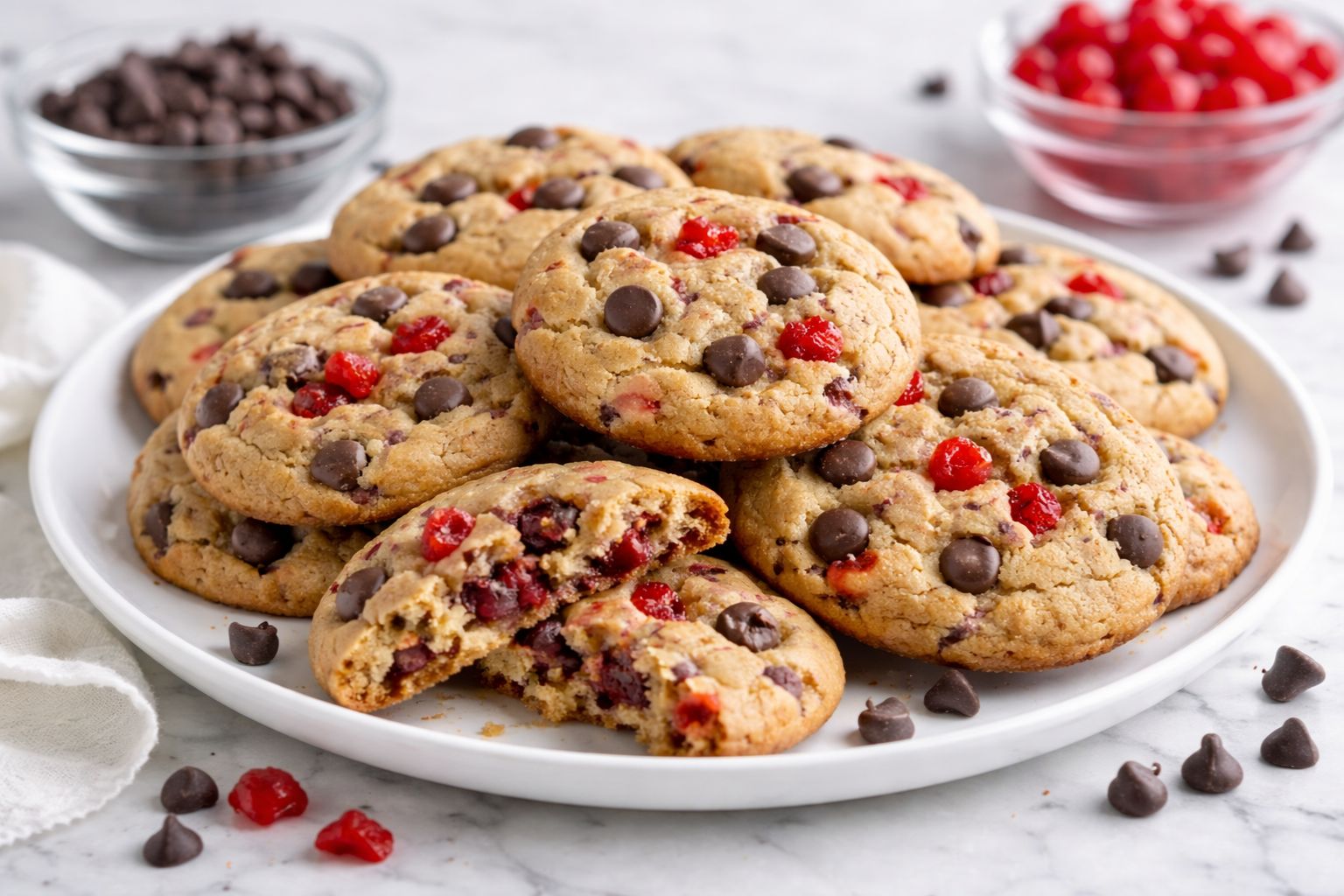 Maraschino Cherry Chocolate Chip Cookies Recipe